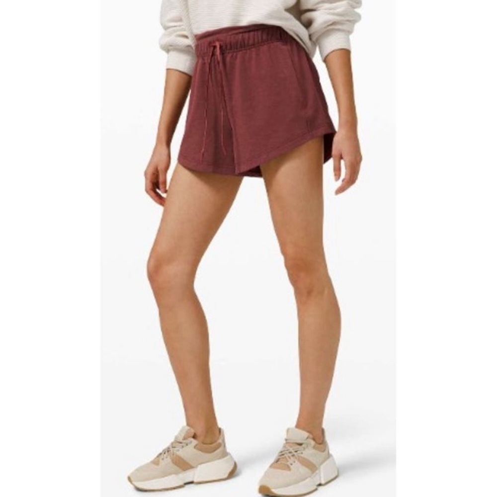 Lululemon Inner Glow Short 3" Modal Heathered Savannah